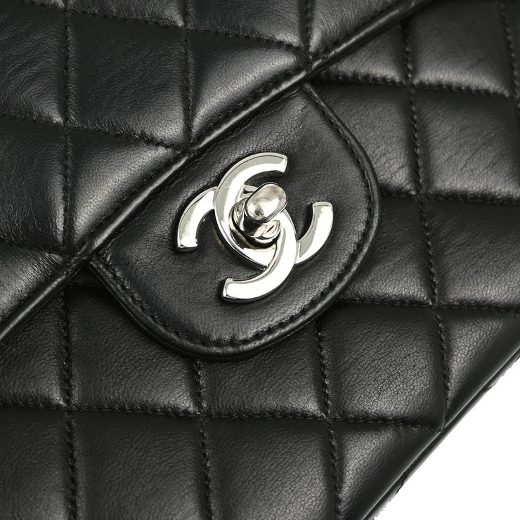 Chanel Black Lambskin Double Sided Classic Flap Shoulder Bag