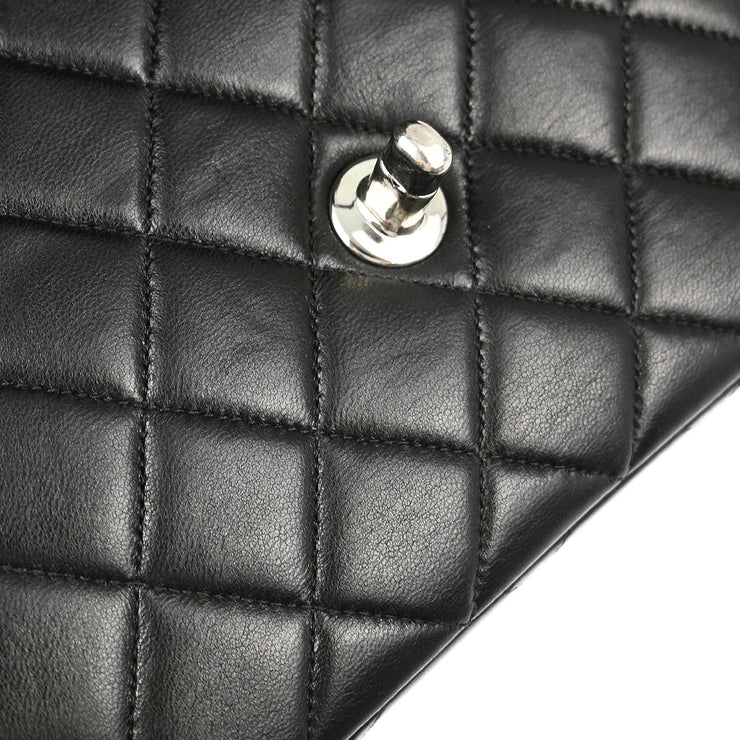 Chanel Black Lambskin Double Sided Classic Flap Shoulder Bag