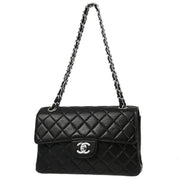 Chanel Black Lambskin Double Sided Classic Flap Shoulder Bag