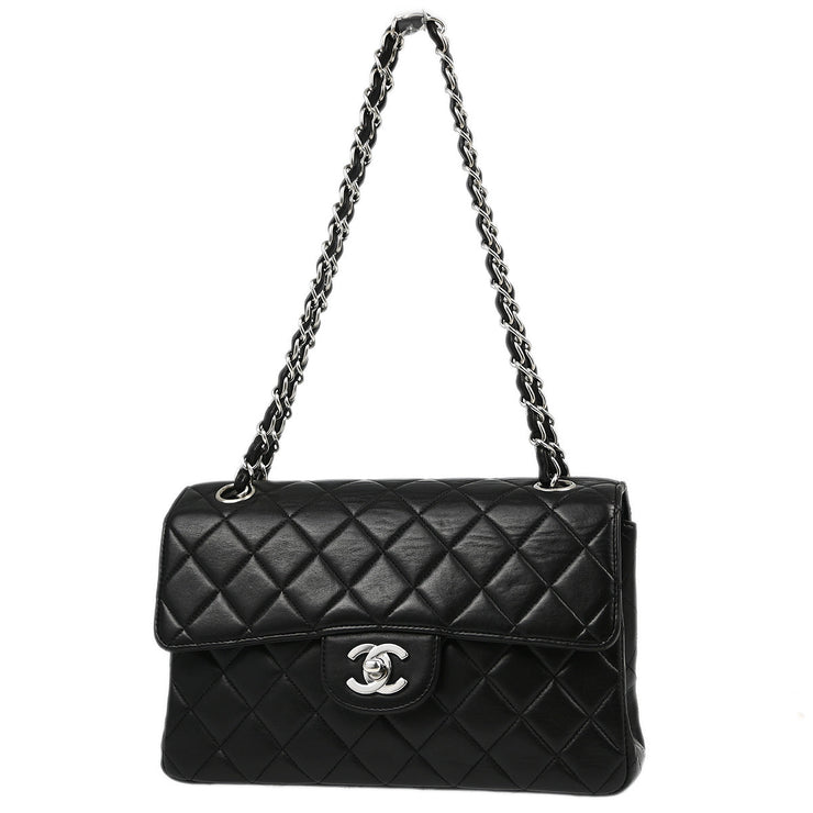 Chanel Black Lambskin Double Sided Classic Flap Shoulder Bag