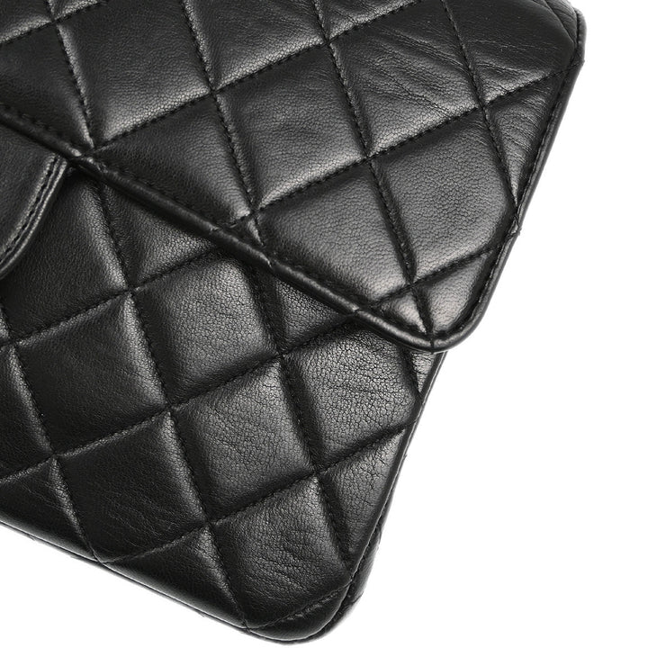 Chanel Black Lambskin Double Sided Classic Flap Shoulder Bag