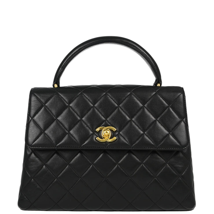 Chanel Black Lambskin Kelly Handbag