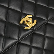 Chanel Black Lambskin Kelly Handbag