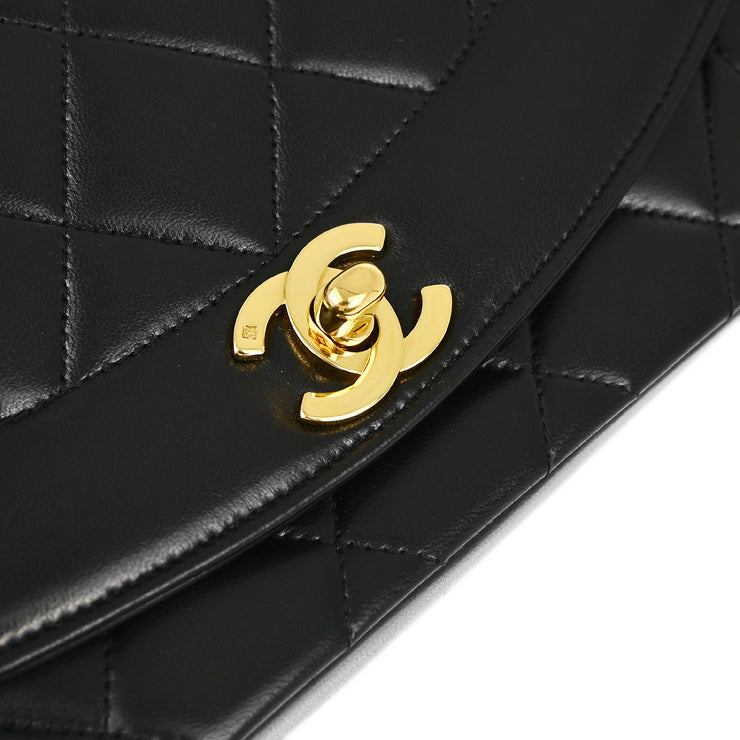 Chanel Black Lambskin Small Diana Shoulder Bag