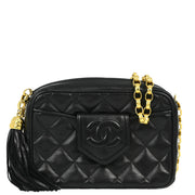 Chanel Black Lambskin Camera Bag Mini