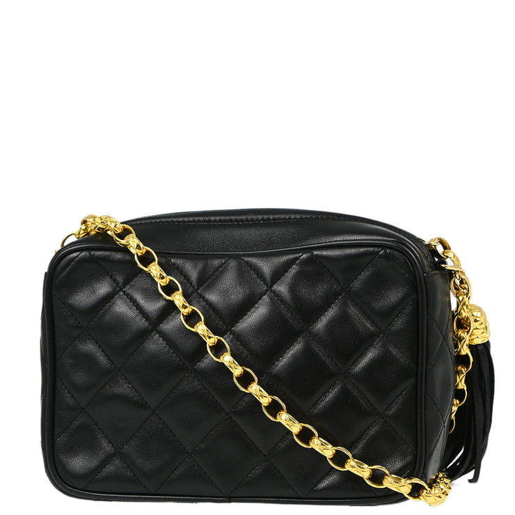 Chanel Black Lambskin Camera Bag Mini