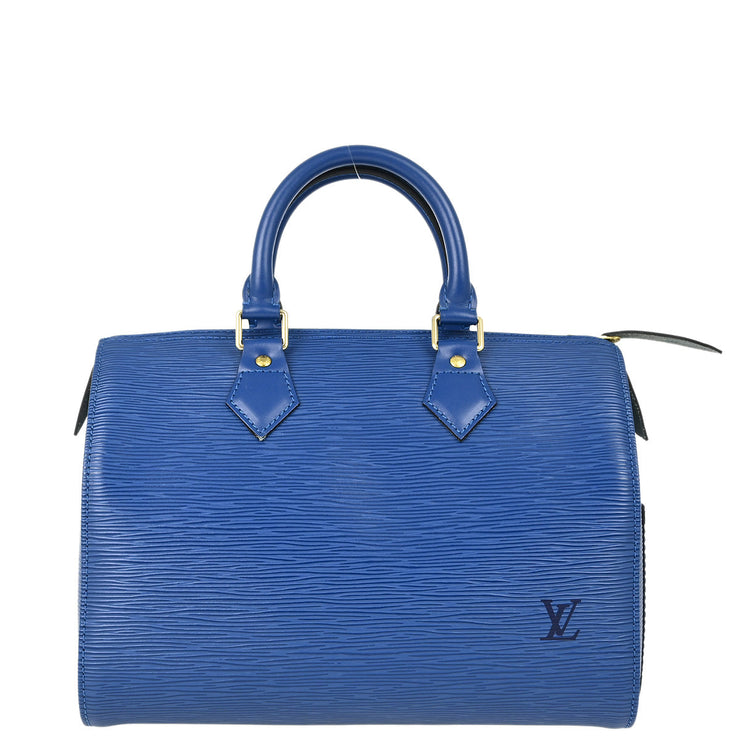 Louis Vuitton Blue Epi Speedy 25 Handbag M43015