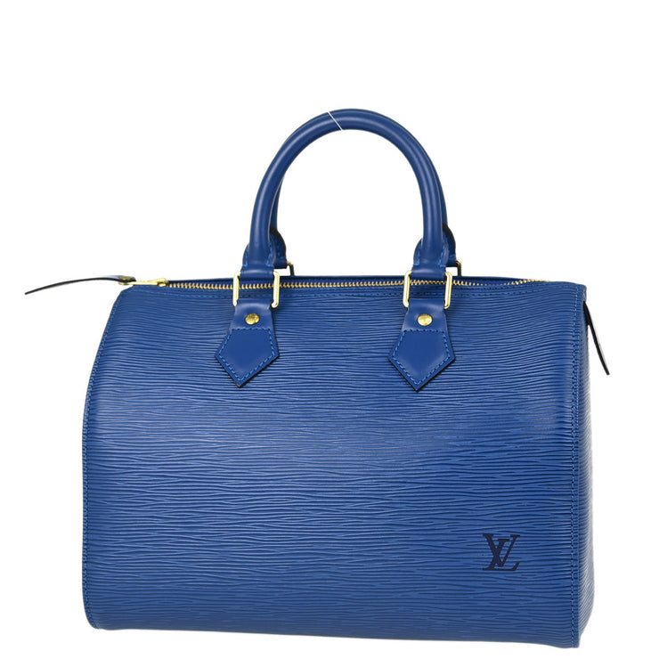 Louis Vuitton Blue Epi Speedy 25 Handbag M43015