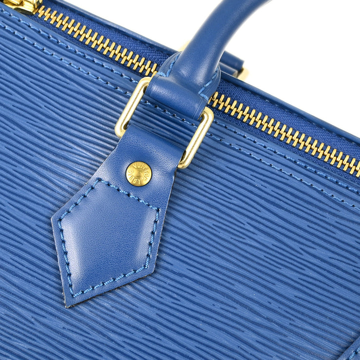 Louis Vuitton Blue Epi Speedy 25 Handbag M43015