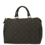 Louis Vuitton Brown Monogram Mini Lin Speedy 30 Handbag M95224