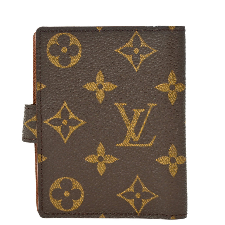 Louis Vuitton Monogram Agenda Mini Notebook Cover R20007 Small Good