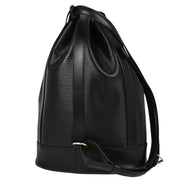 Louis Vuitton 1995 Black Epi Randonnee PM Bucket Shoulder Bag M52352