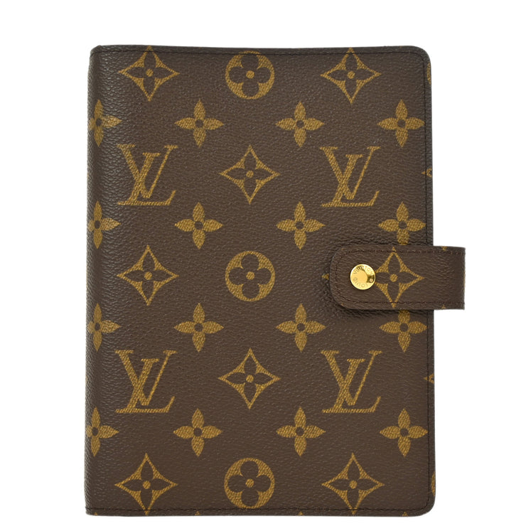 Louis Vuitton Monogram Agenda MM Note Book Cover R20105 Small Good