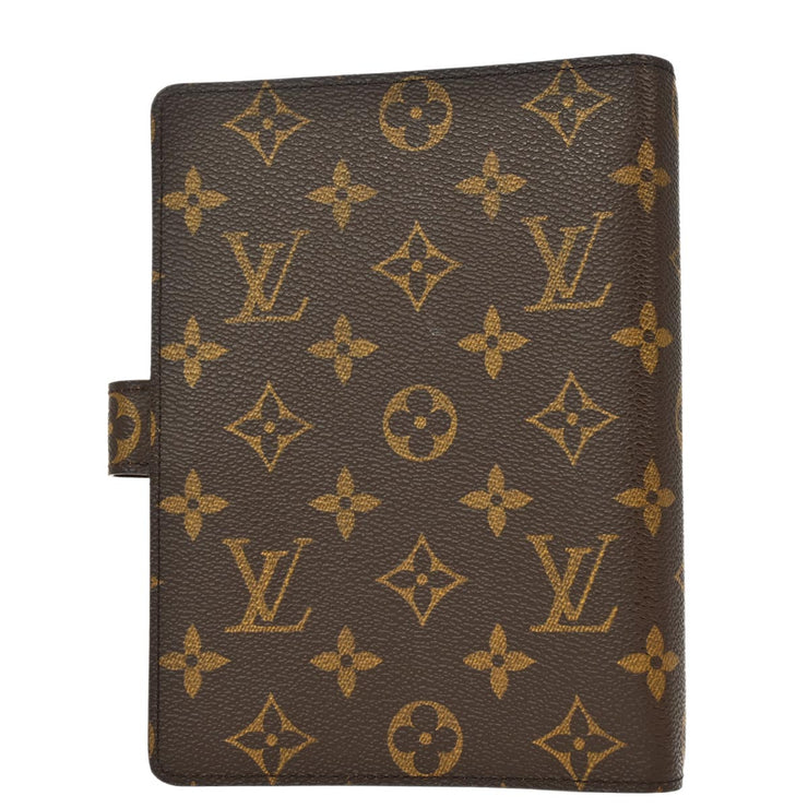 Louis Vuitton Monogram Agenda MM Note Book Cover R20105 Small Good