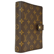 Louis Vuitton Monogram Agenda MM Note Book Cover R20105 Small Good