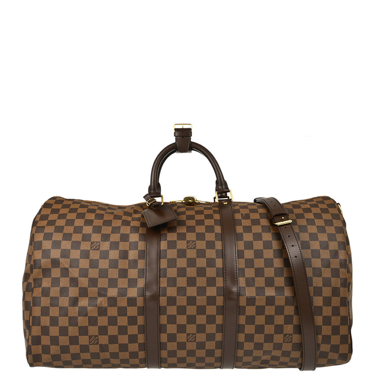 Louis Vuitton Damier Keepall Bandouliere 55 Duffle Bag N41414