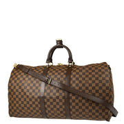 Louis Vuitton Damier Keepall Bandouliere 55 Duffle Bag N41414