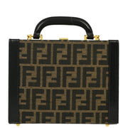 Fendi Brown Black Zucca Makeup Box