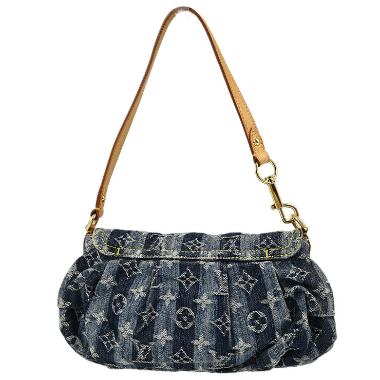 Louis Vuitton Blue Monogram Denim Mini Pleaty Raye Handbag M95333