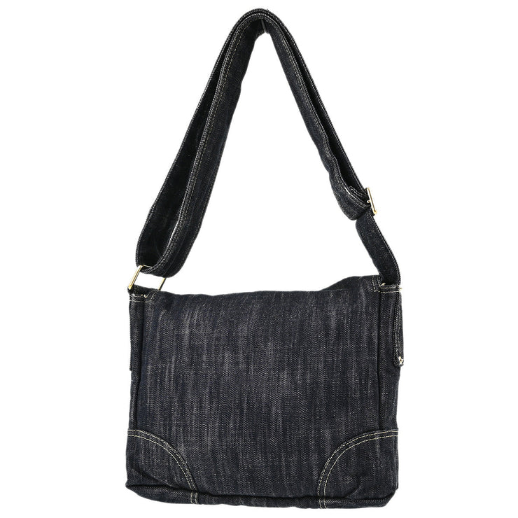 Chanel Indigo Denim Messenger Shoulder Bag