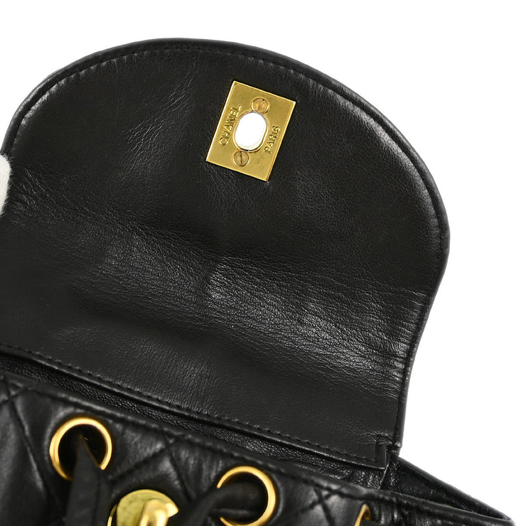 Chanel Black Lambskin Duma Backpack Small