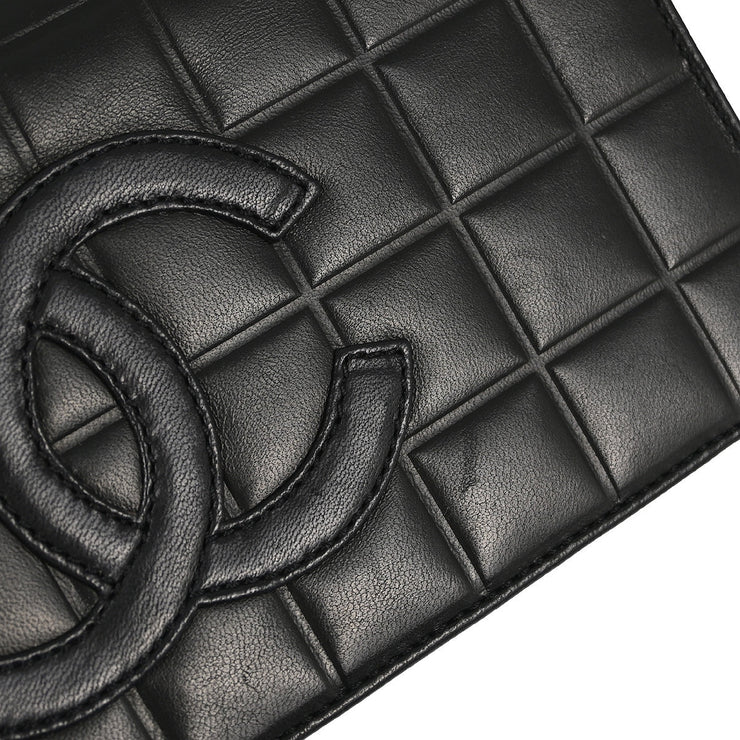 Chanel Black Lambskin Choco Bar Shoulder Bag