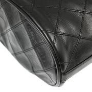 Chanel Black Lambskin Bicolore Bucket Shoulder Bag