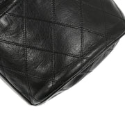 Chanel Black Lambskin Bicolore Bucket Shoulder Bag