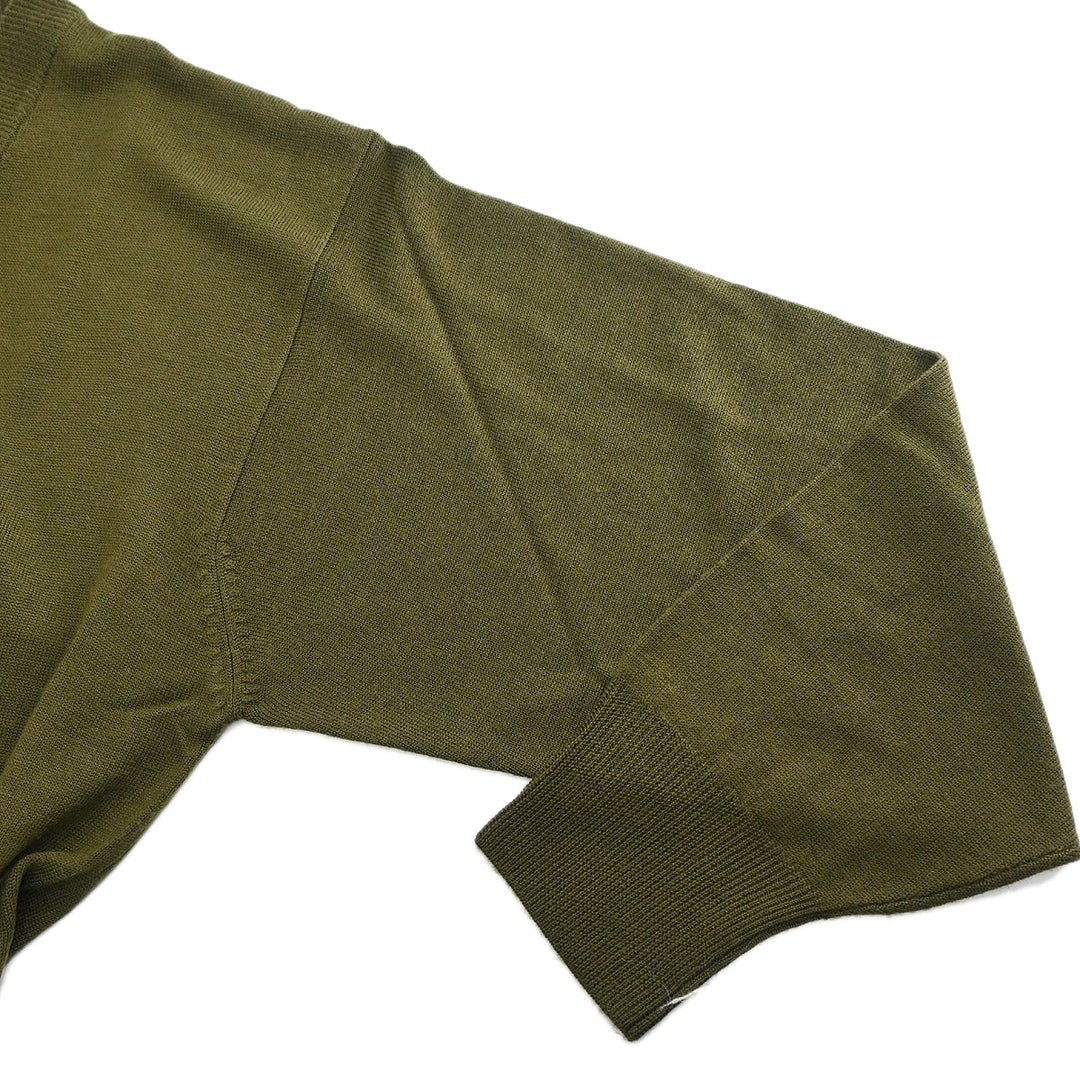 Vintage Yves Saint Laurent Cardigan Knitted Green Khaki