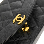 Chanel Black Caviar Small Diana Shoulder Bag