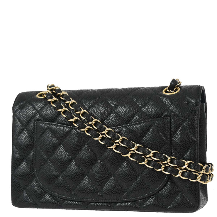 Chanel Black Caviar Small Classic Double Flap Shoulder Bag