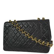 Chanel Black Lambskin Maxi Classic Flap Shoulder Bag