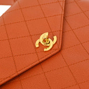 Chanel 1997-1999 Orange Caviar Handbag