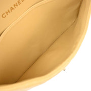 Chanel Beige Lambskin Double Sided Classic Flap Handbag