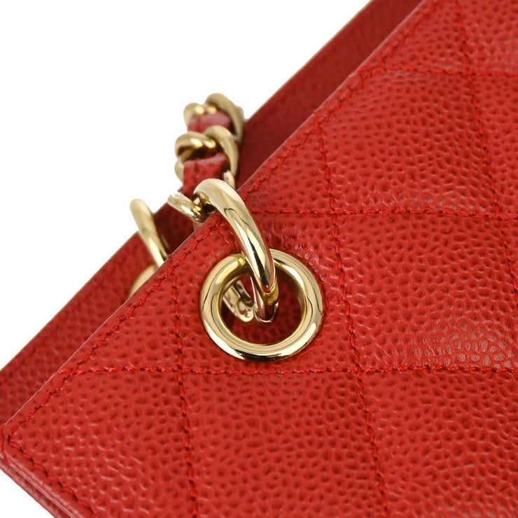 Chanel Red Caviar Petite Timeless Tote PTT Chain Handbag