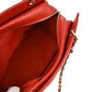 Chanel Red Caviar Petite Timeless Tote PTT Chain Handbag