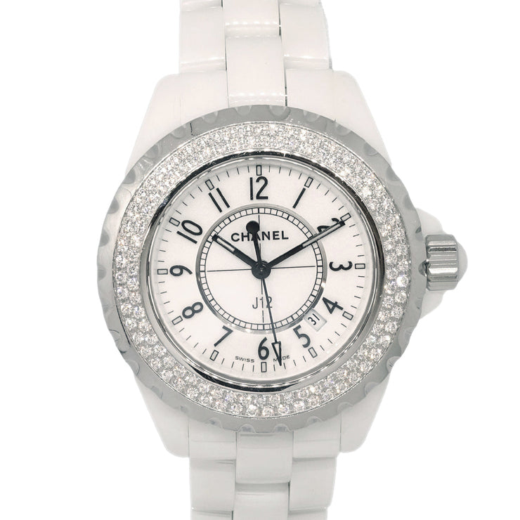 Chanel Ref.H0967 J12 34mm Quartz Watch Ceramic Diamond