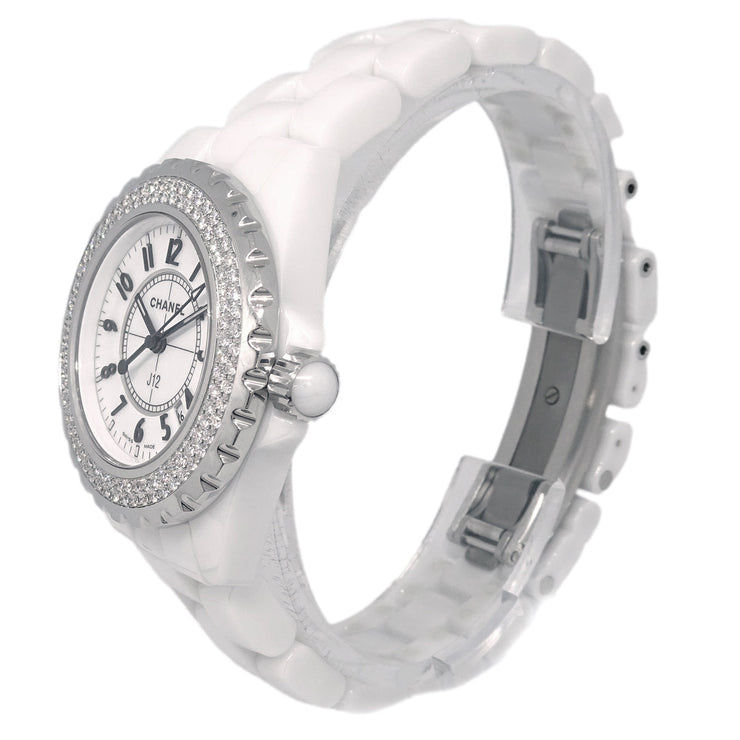 Chanel Ref.H0967 J12 34mm Quartz Watch Ceramic Diamond