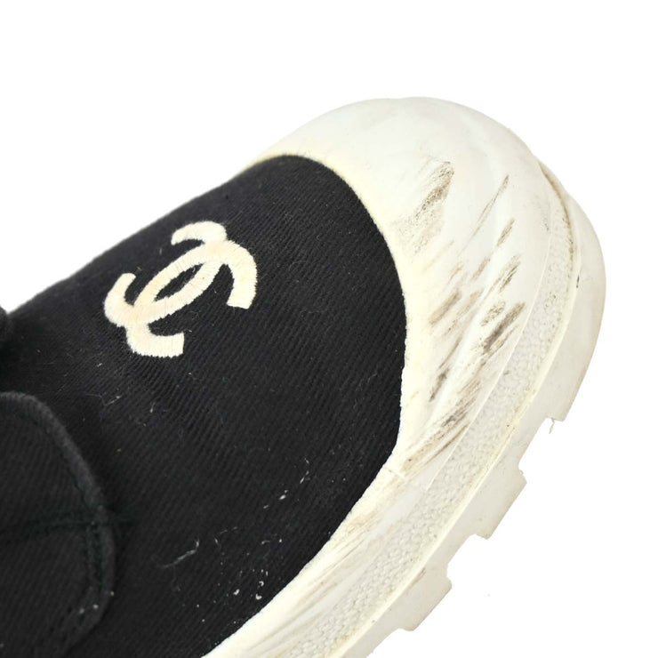 Chanel * Black White Sneakers #40