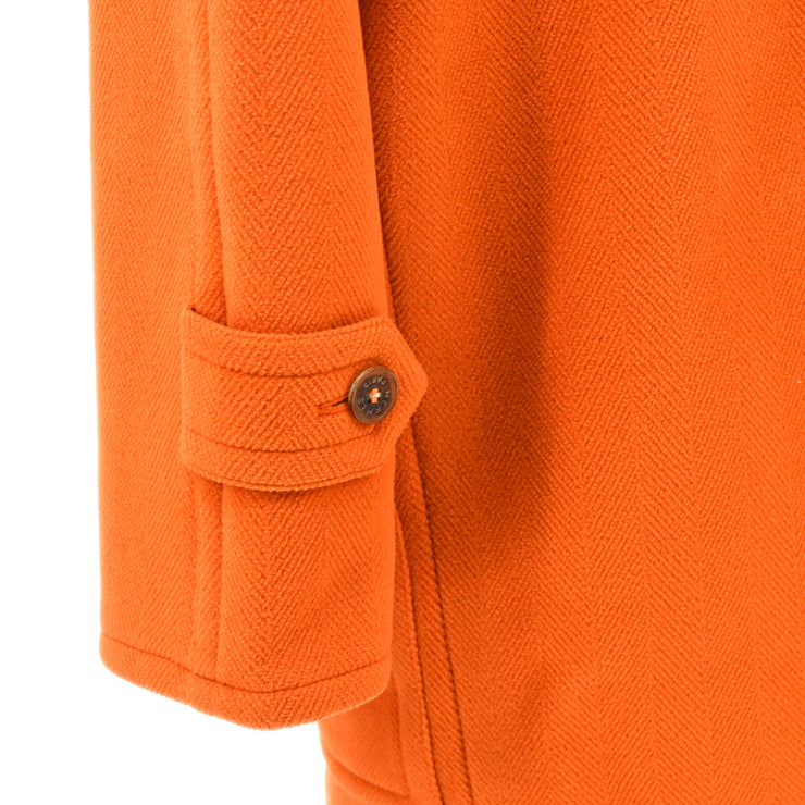 Hermes Duffel Coat Orange #46