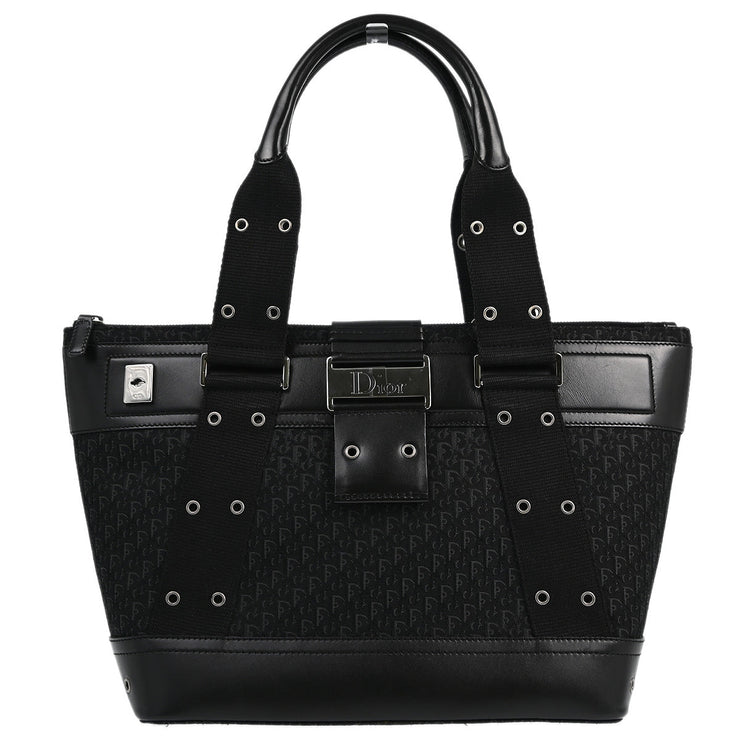 Christian Dior Black Street Chic Trotter Tote Handbag