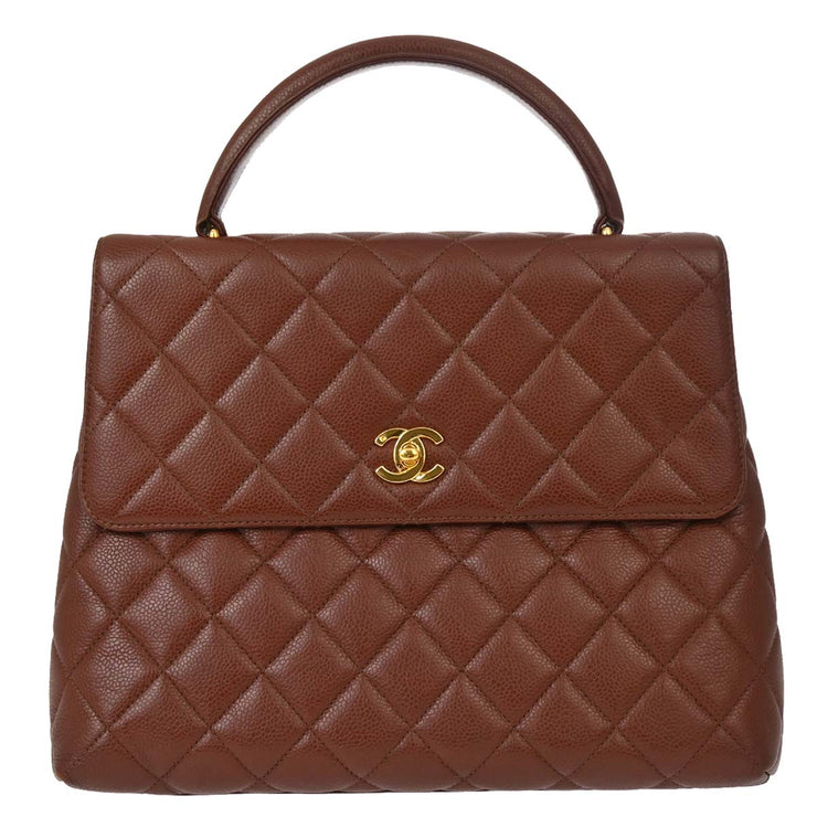 Chanel Brown Caviar Kelly Handbag