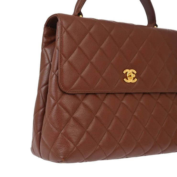 Chanel Brown Caviar Kelly Handbag