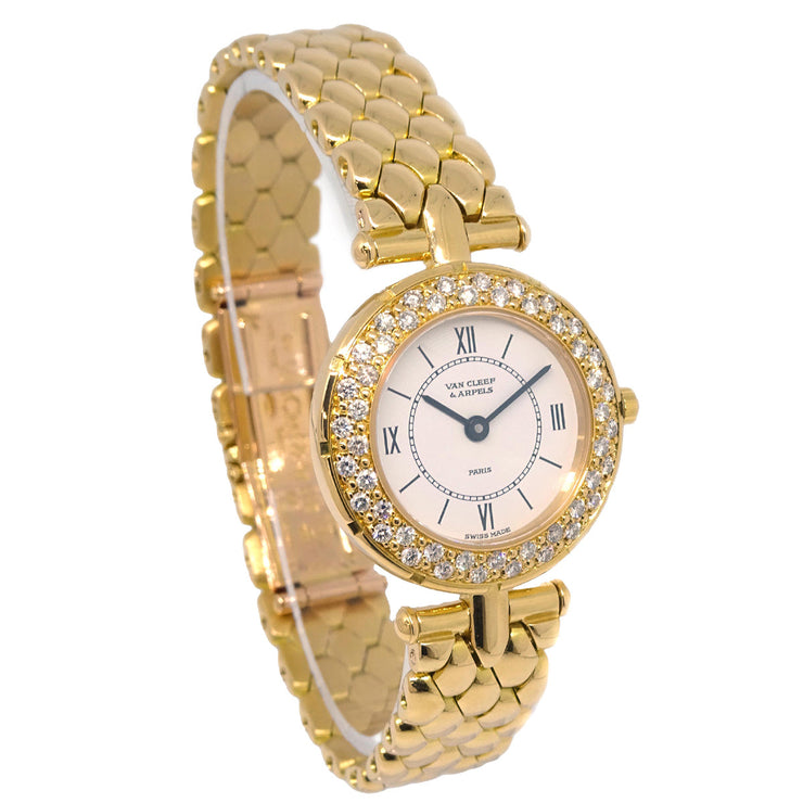 Van Cleef & Arpels YG Diamond Quartz Watch 18KYG