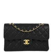 Chanel Black Caviar Small Classic Double Flap Shoulder Bag