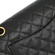 Chanel Black Caviar Small Classic Double Flap Shoulder Bag