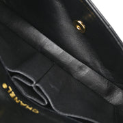 Chanel Black Lambskin Choco Bar East West Shoulder Bag