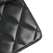 Chanel Black Lambskin Mini Classic Square Flap Shoulder Bag 17