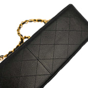 Chanel Black Caviar Jumbo Classic Flap Shoulder Bag