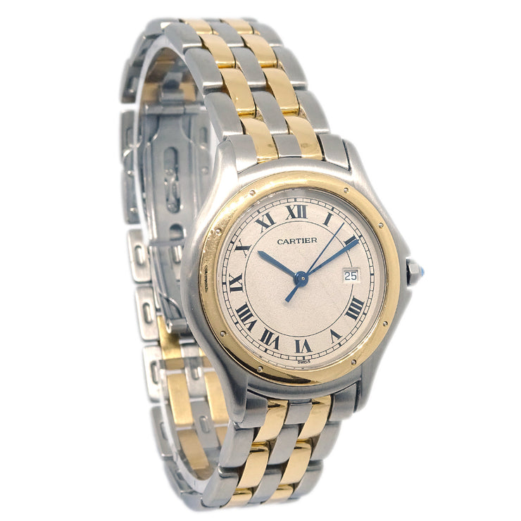 Cartier Panthere Cougar LM Ref.W35006B6 Quartz Watch 18KYG SS